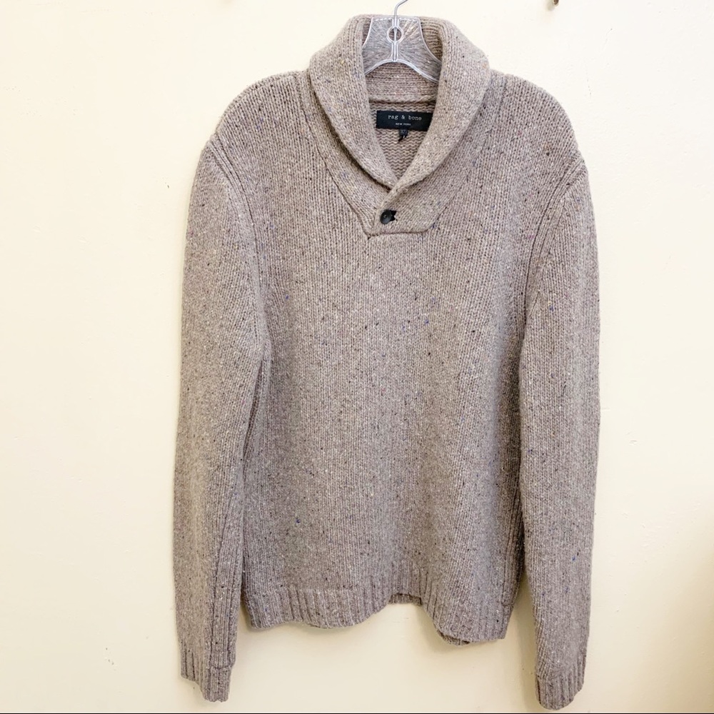 COPY - Rag & Bone Cowl Neck Pull Tan Sweater Brown  XL